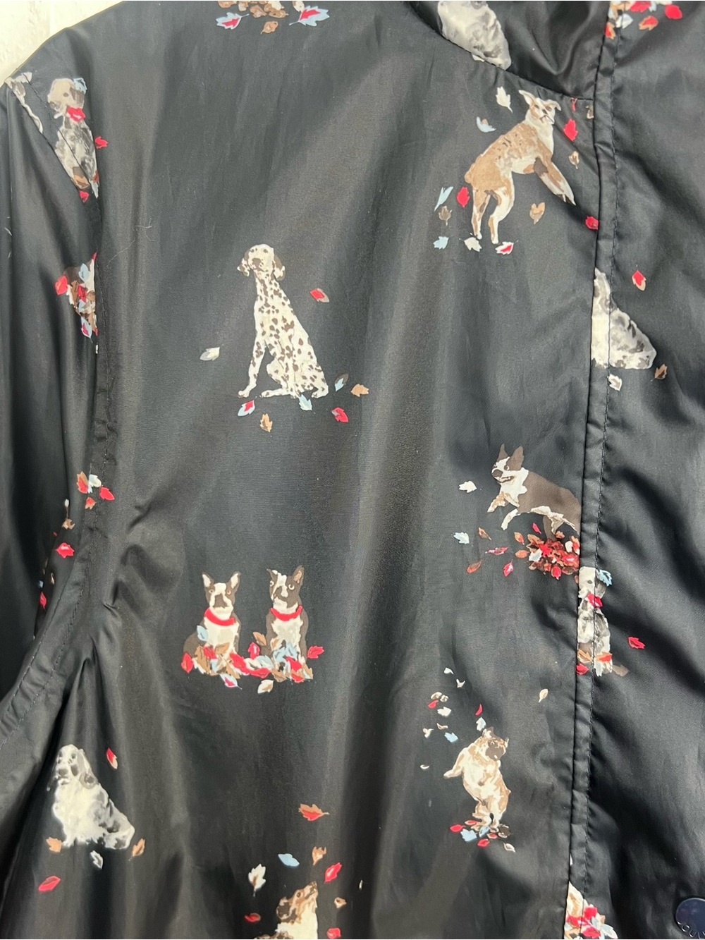 Joules Golightly Packable Waterproof Blue Rain Jacket May Day Dog Size US 10 - Picture 8 of 15